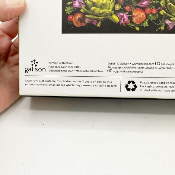 Galison Artichoke Floral 500 Piece Jigsaw Puzzle - Picture 4 of 6